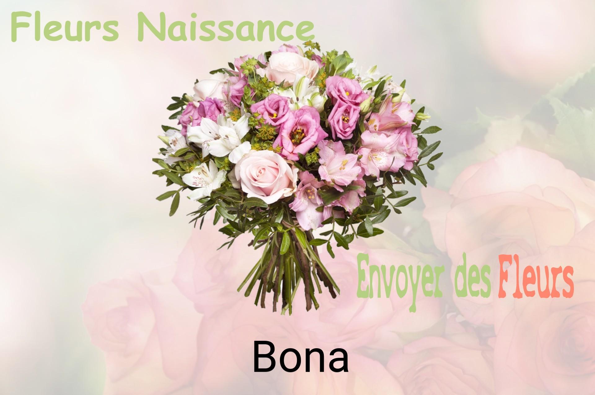 Bouquet de fleurs de naissance livré à Bona