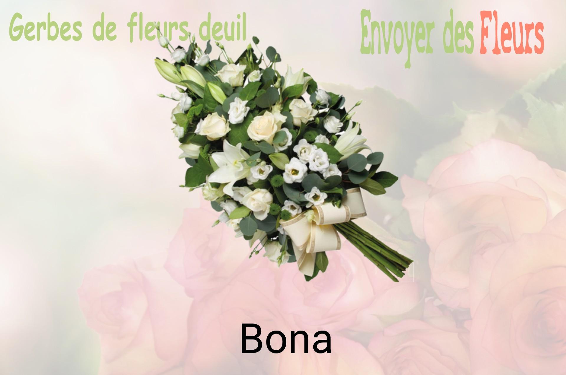 Gerbe de fleurs de deuil livrée à Bona